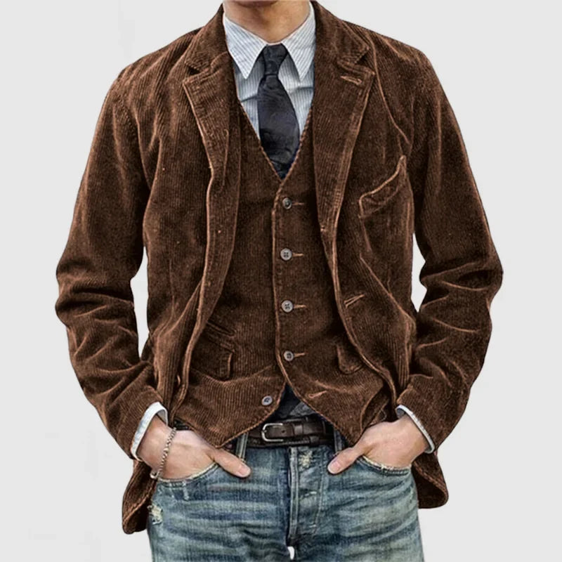 ZENO | CORD-BLAZER MIT WESTE