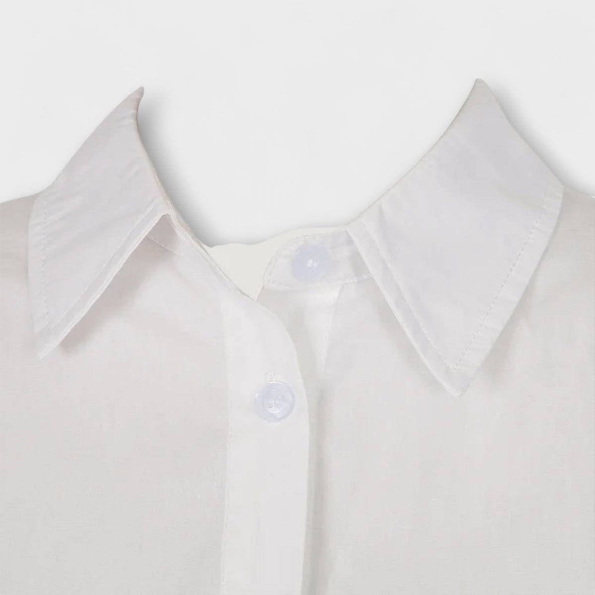Indie - Weisses langärmeliges Plissee-Hemdkleid