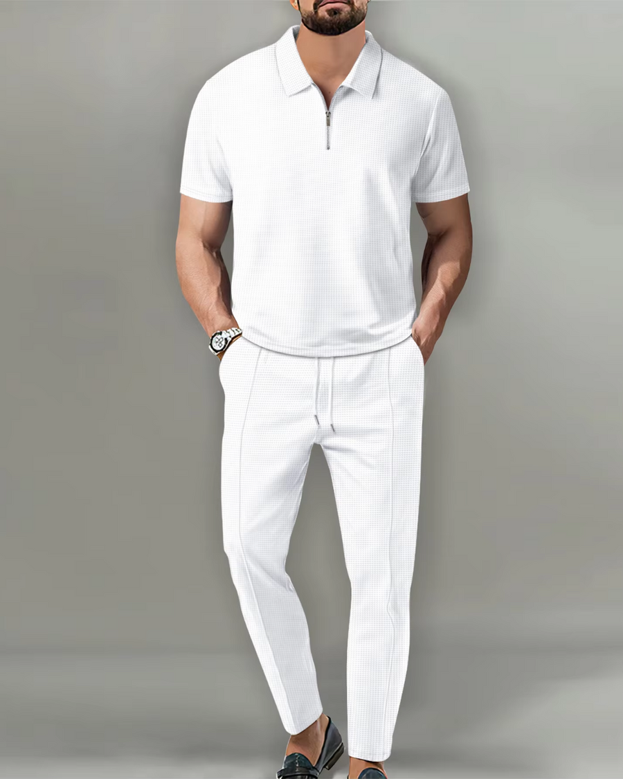 Sandro | Premium Zip Polo Set