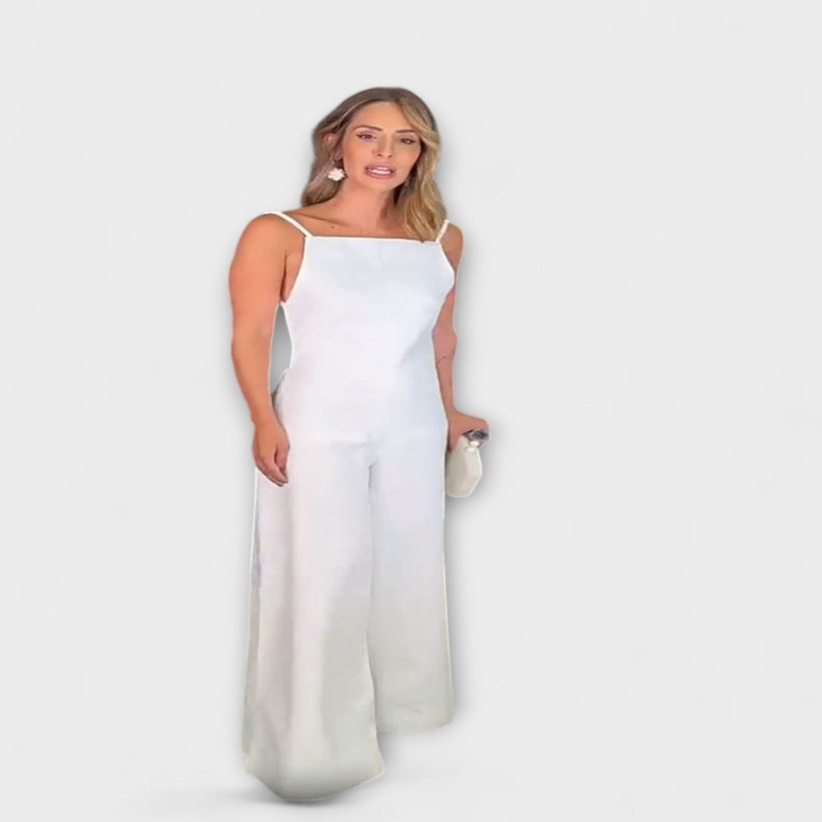 Ylva - Brauner Halter-Jumpsuit