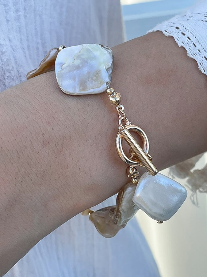 Boho Unregelmäßige Muschelkern Halskette Urlaub Retro Seestern Persönlichkeit Halskette