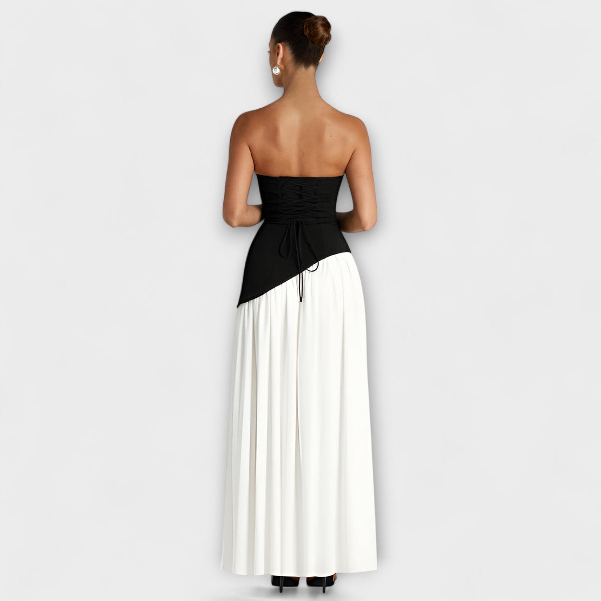 Ada - Gelbes elegantes Maxikleid mit Schlitz