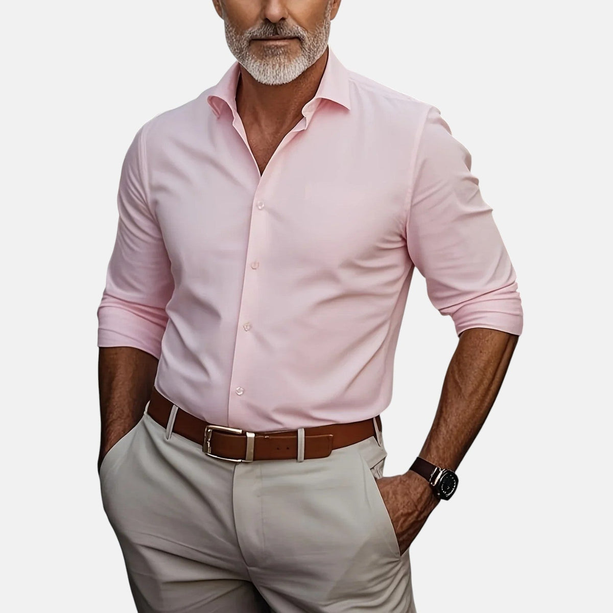 Herren Slim Fit Business Hemd