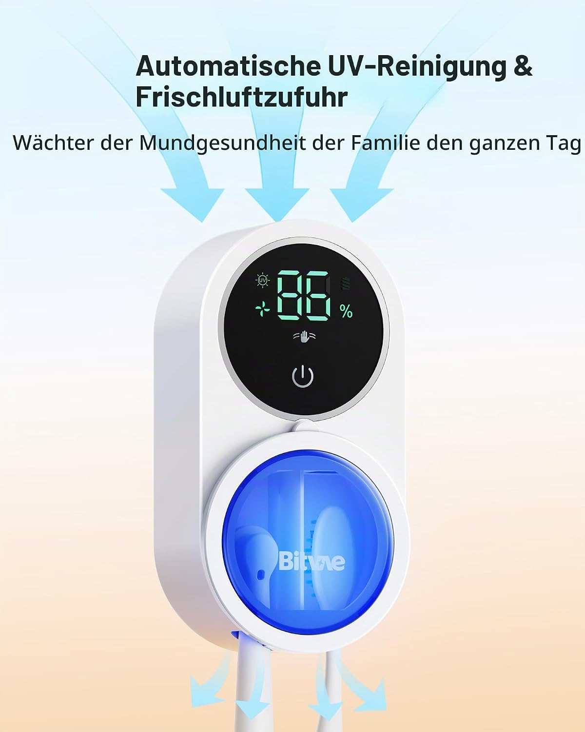 SAMIRA UV-C-Zahnbürstenhalter mit Trocknungsfunktion