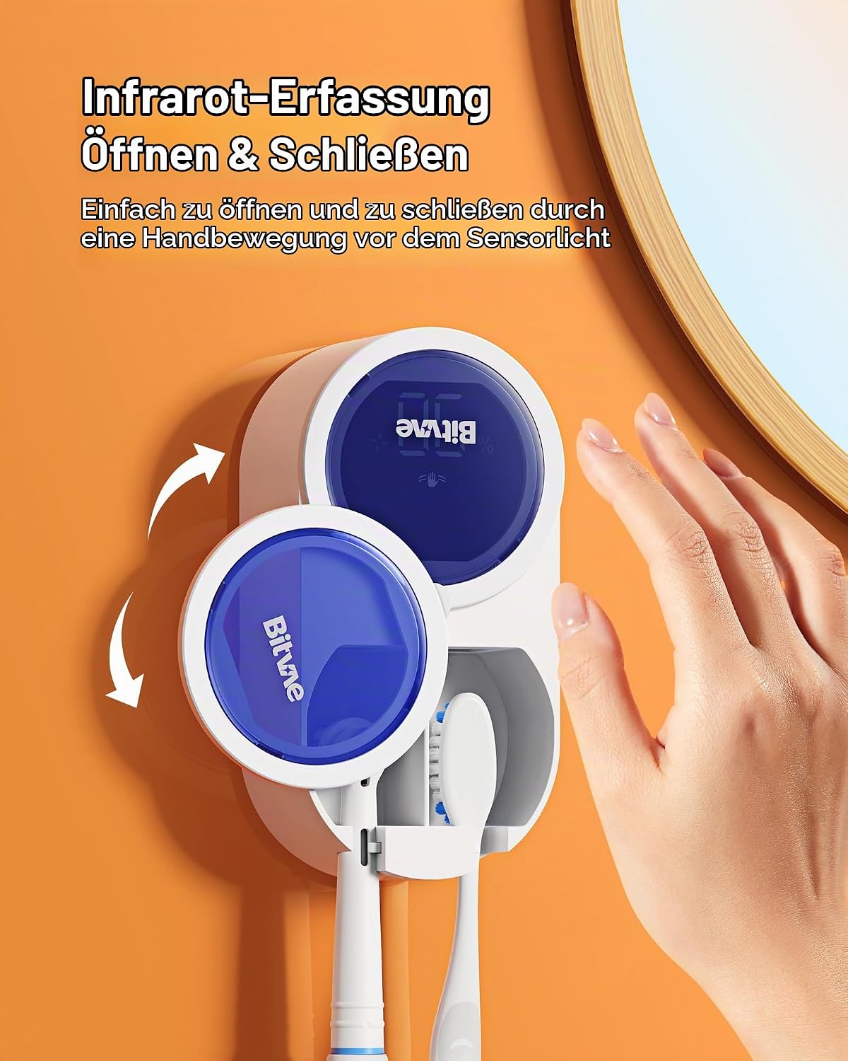 SAMIRA UV-C-Zahnbürstenhalter mit Trocknungsfunktion