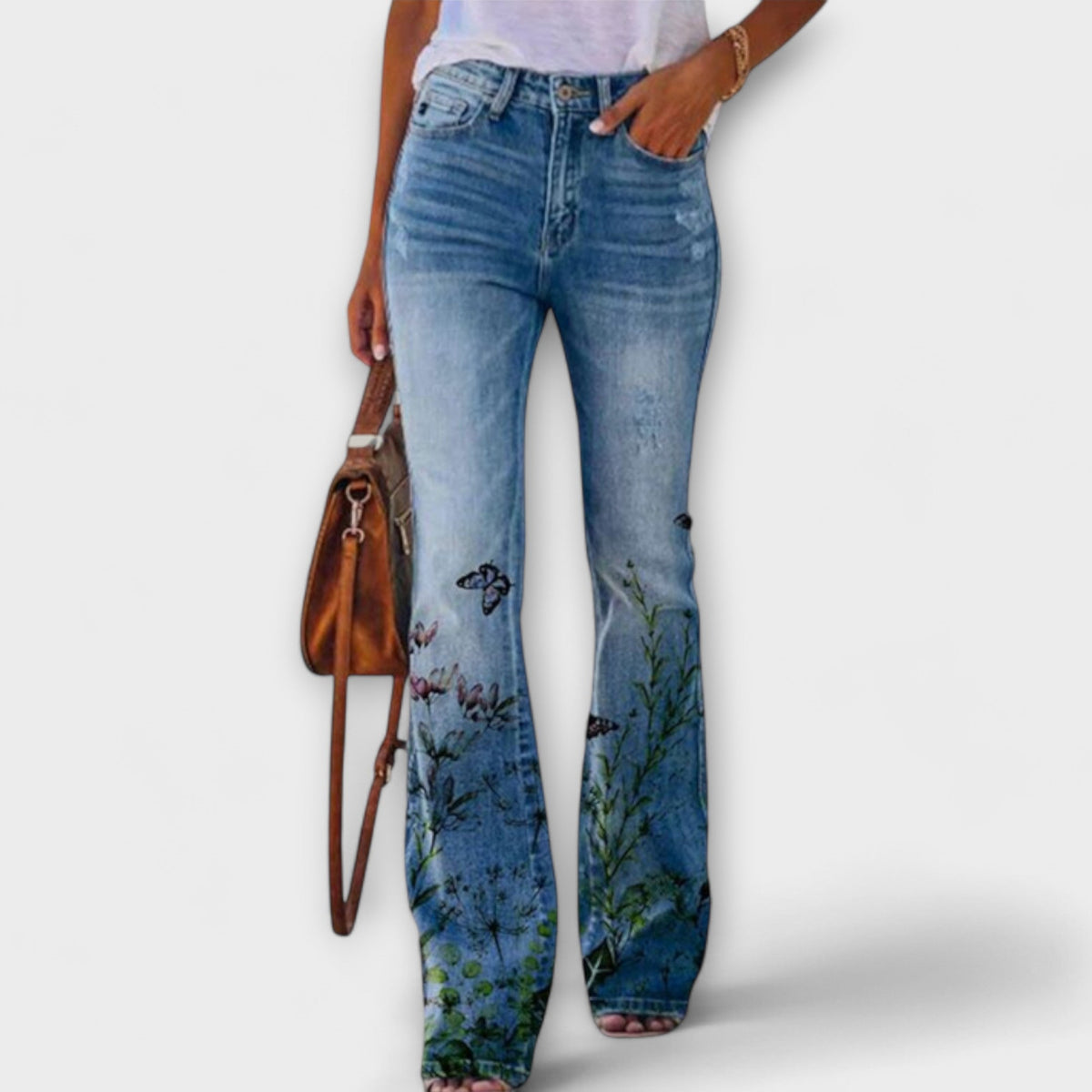 Ingeborg - Jeans mit Blumenmuster