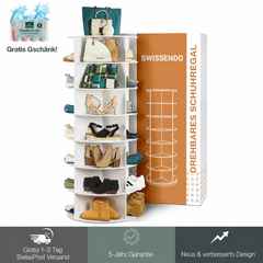 TESSA 360° drehbares Schuhregal mit 7 Etagen
