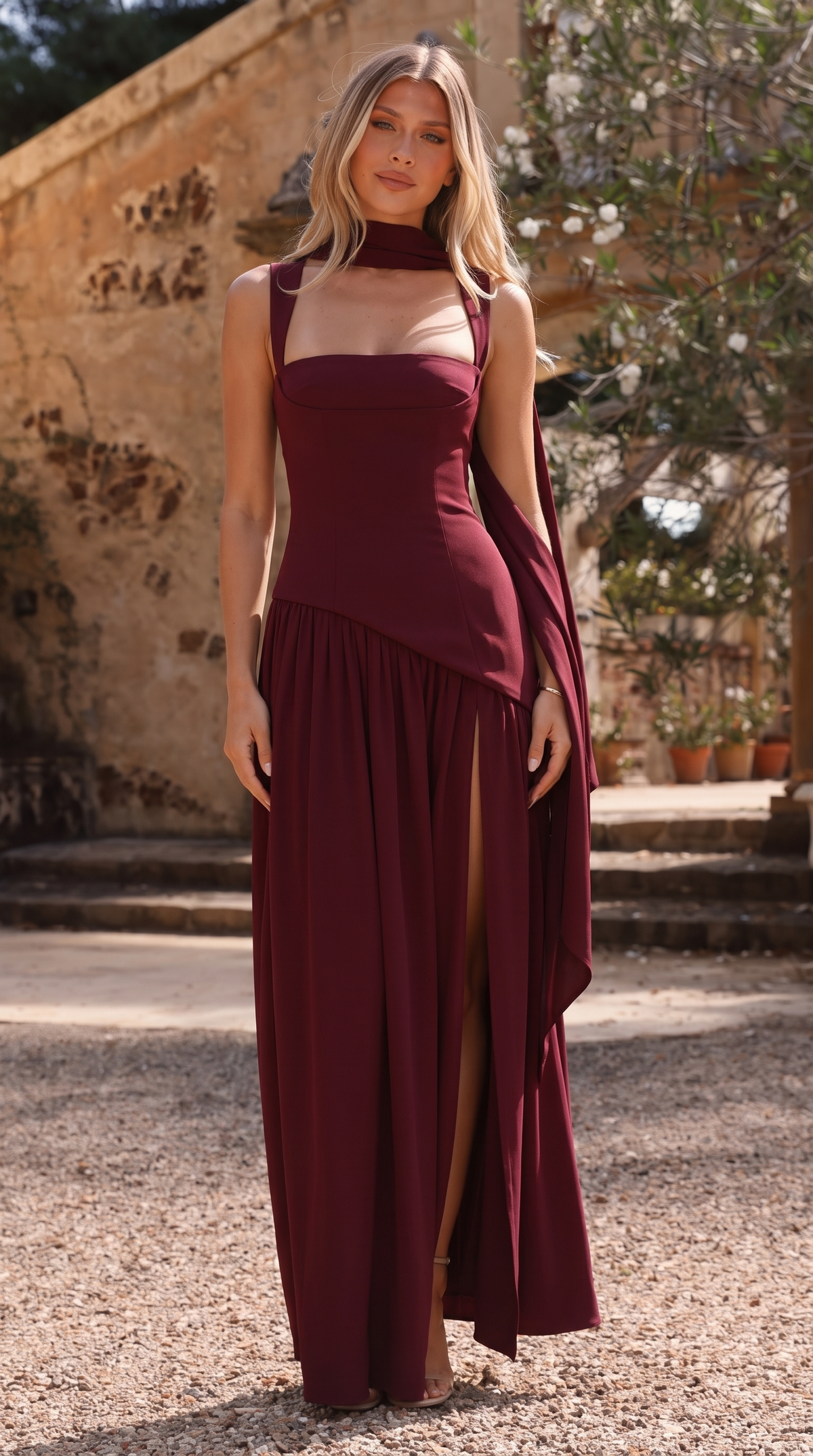 DANTHE Maxikleid in Bewegung