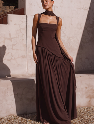 DANTHE Abendkleid mit Faltenrock