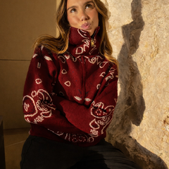 DAVINA Paisley-Strickjacke Vorderansicht