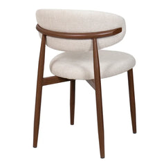 AIKO Japandi-Esszimmerstühle in Beige/Walnuss