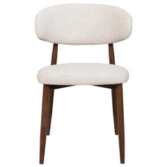 AIKO Japandi-Esszimmerstühle in Beige/Walnuss