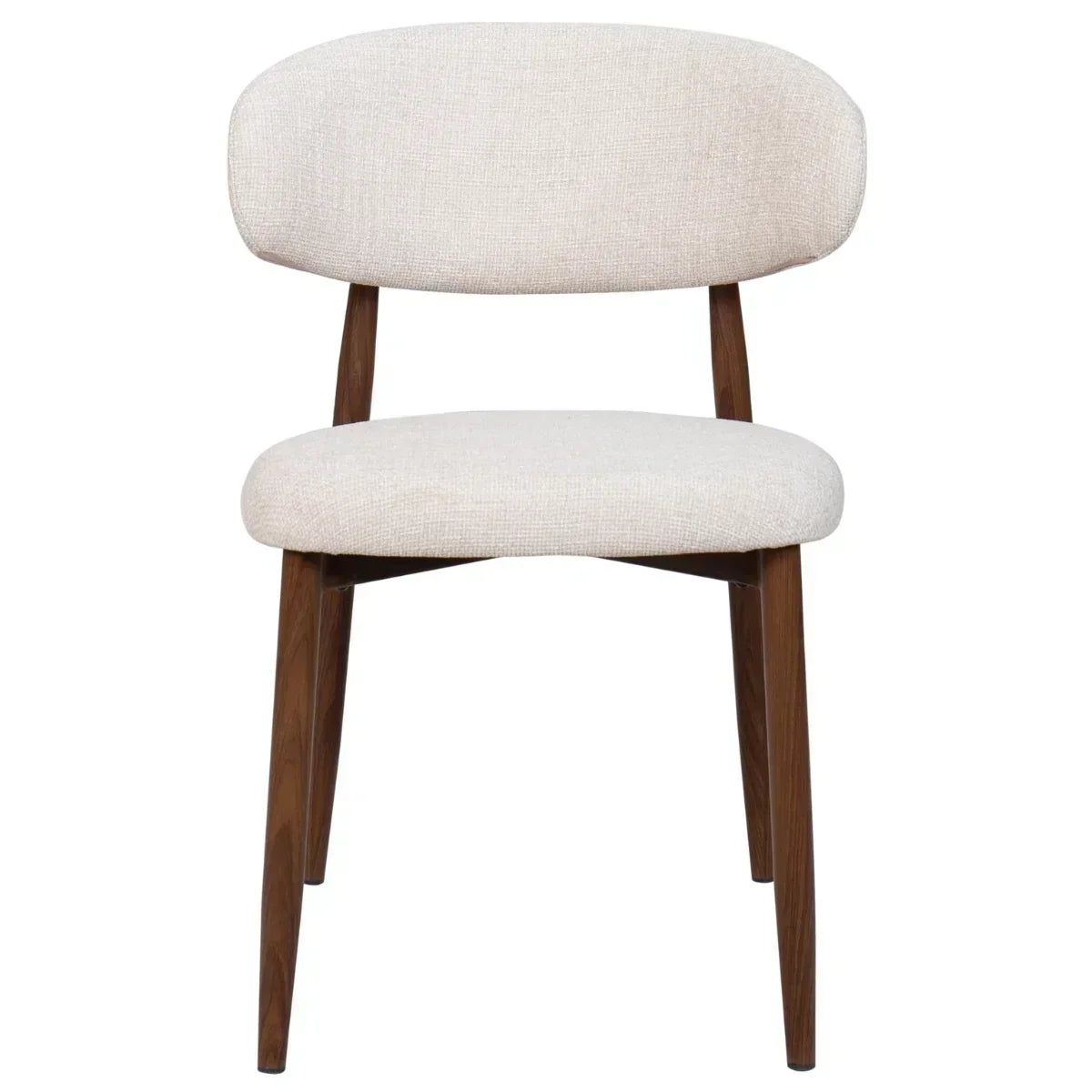 AIKO Japandi-Esszimmerstühle in Beige/Walnuss