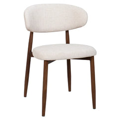AIKO Japandi-Esszimmerstühle in Beige/Walnuss