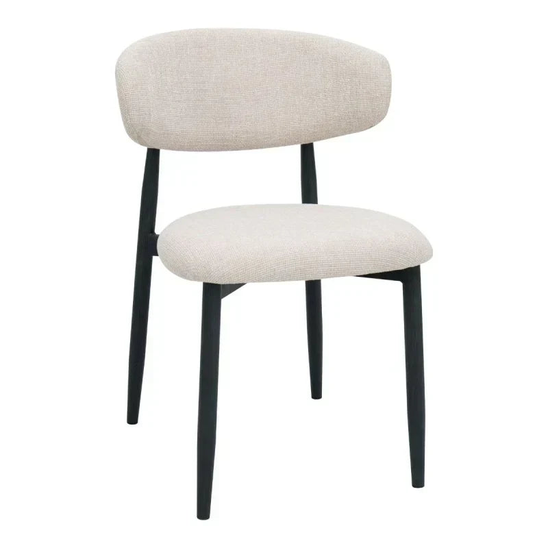 AIKO Japandi-Esszimmerstühle in Beige/Schwarz
