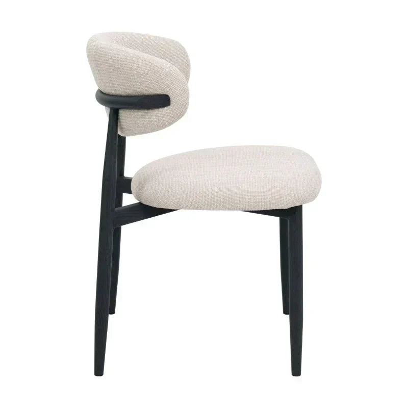 AIKO Japandi-Esszimmerstühle in Beige/Schwarz