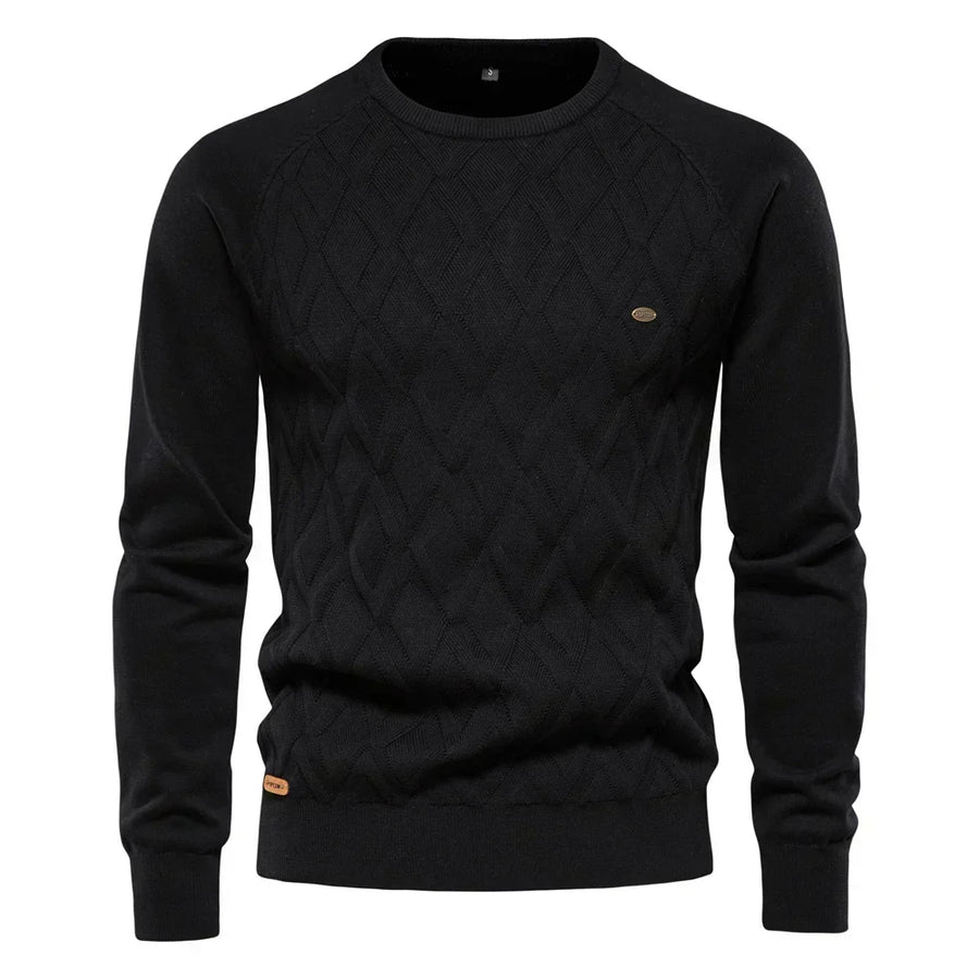Theodor | Herrenpullover mit Rautenmuster