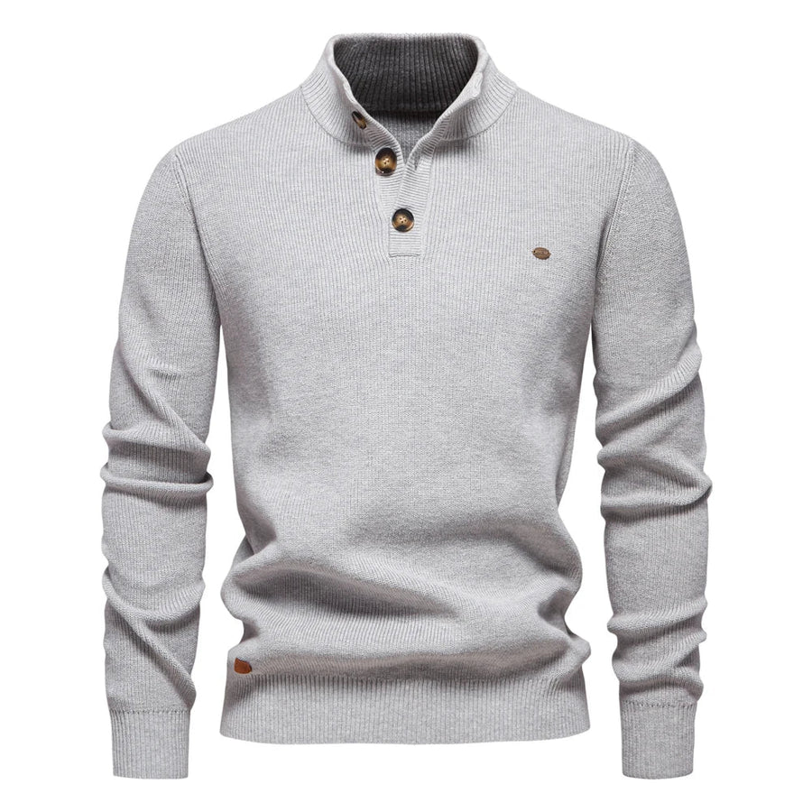 Konrad | Stilvolles Herrenpullover mit Knopfdesign