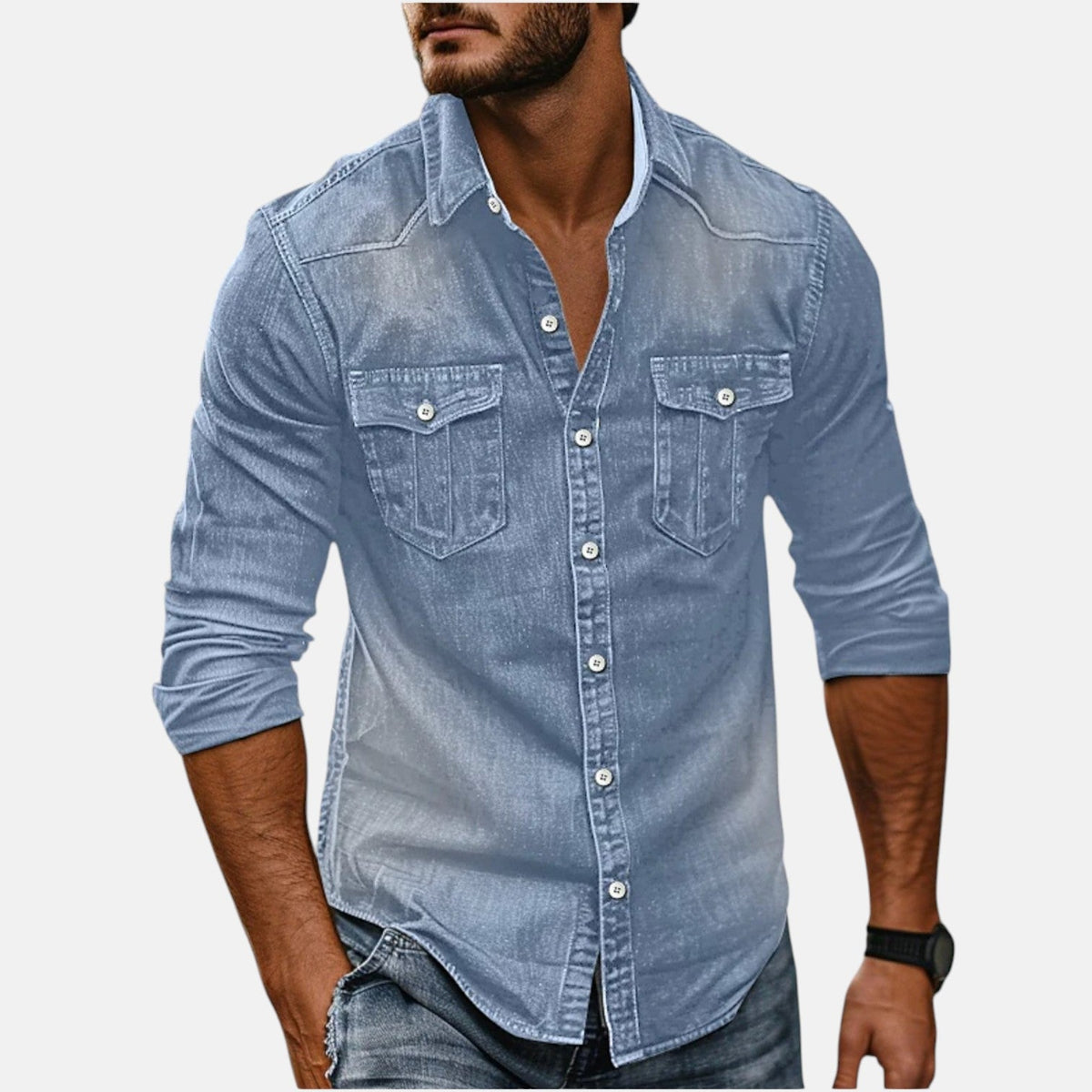 Vielseitiges und Trendiges Herren-Denimhemd