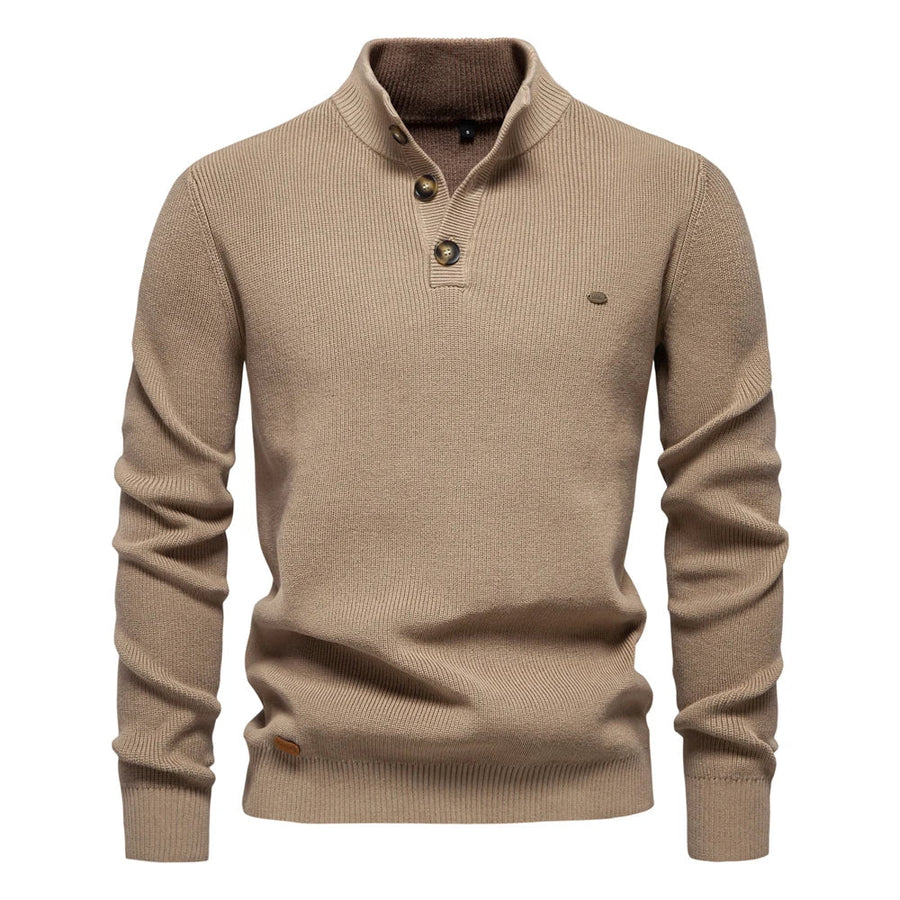 Konrad | Stilvolles Herrenpullover mit Knopfdesign