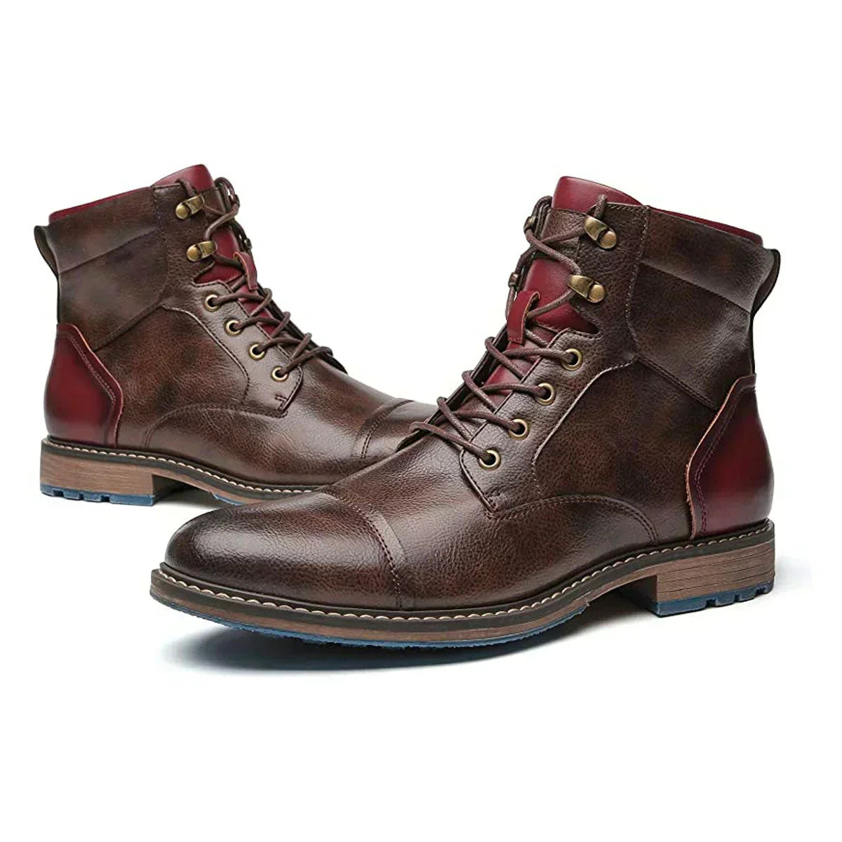 Oxford-Stiefel aus Leder