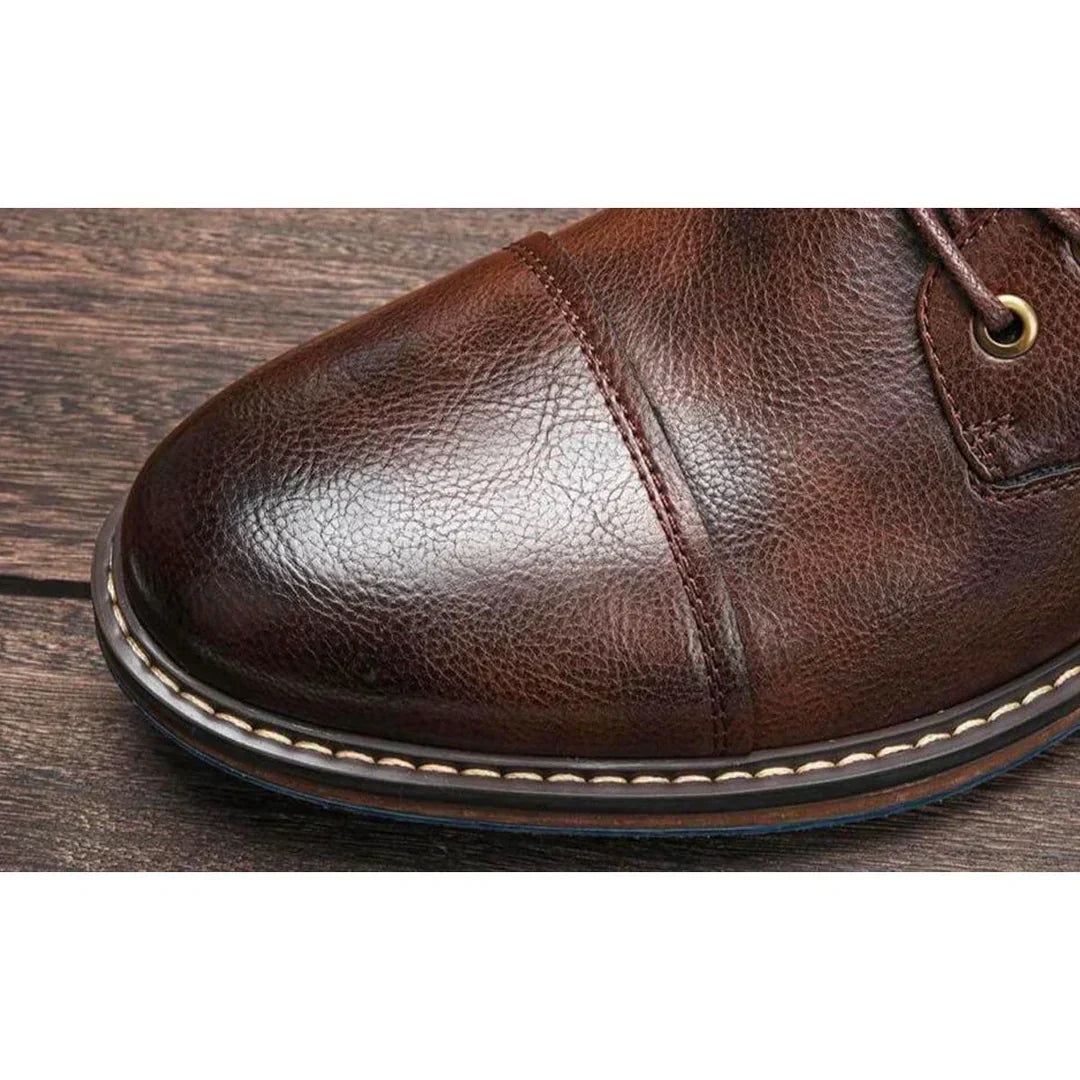 Oxford-Stiefel aus Leder