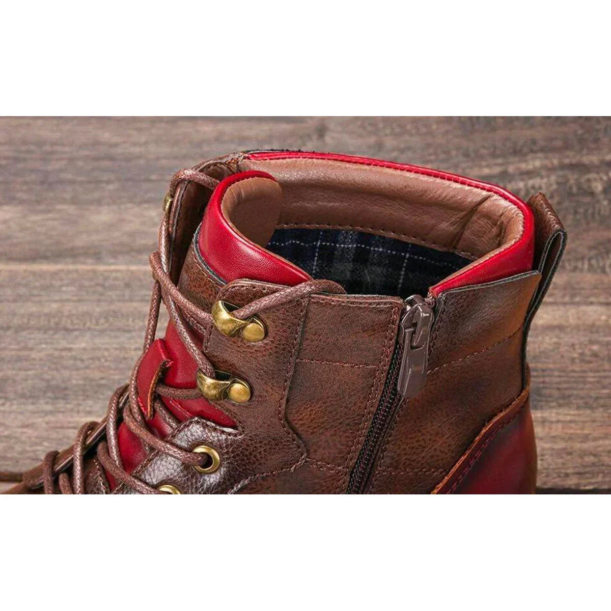 Oxford-Stiefel aus Leder