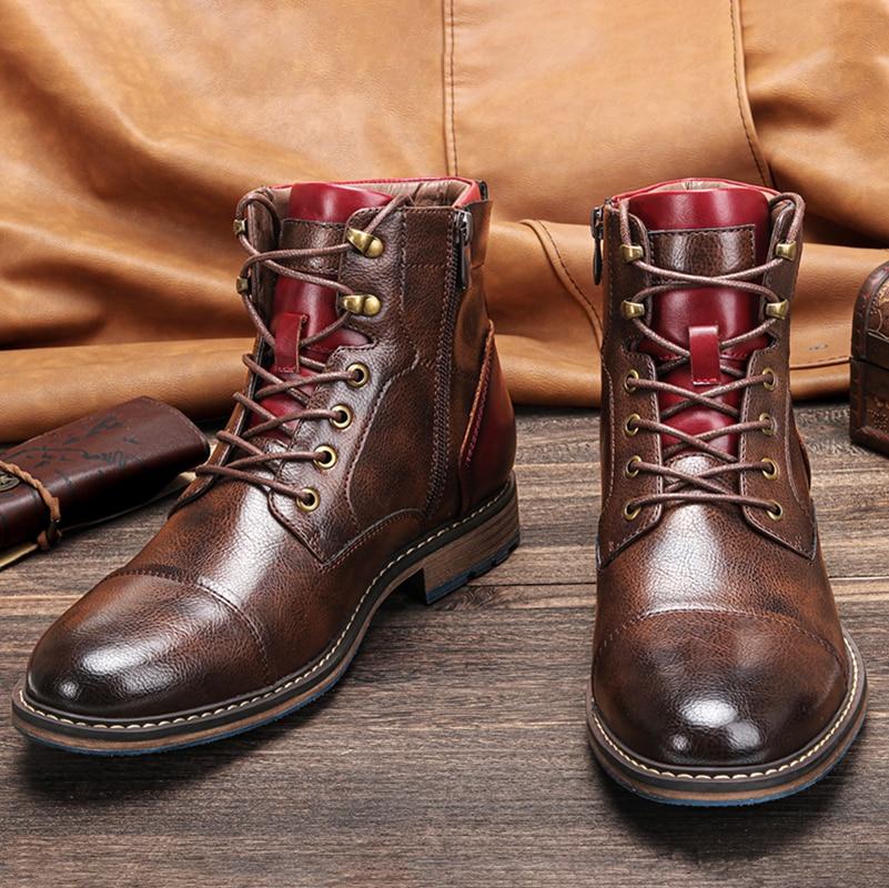 Oxford-Stiefel aus Leder