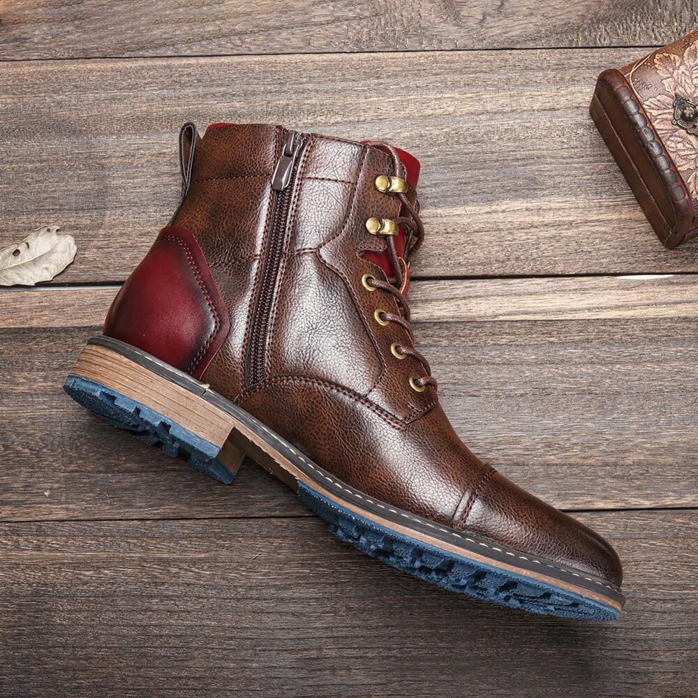 Oxford-Stiefel aus Leder