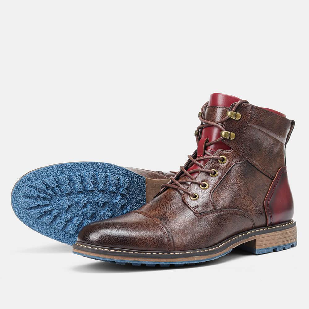 Oxford-Stiefel aus Leder