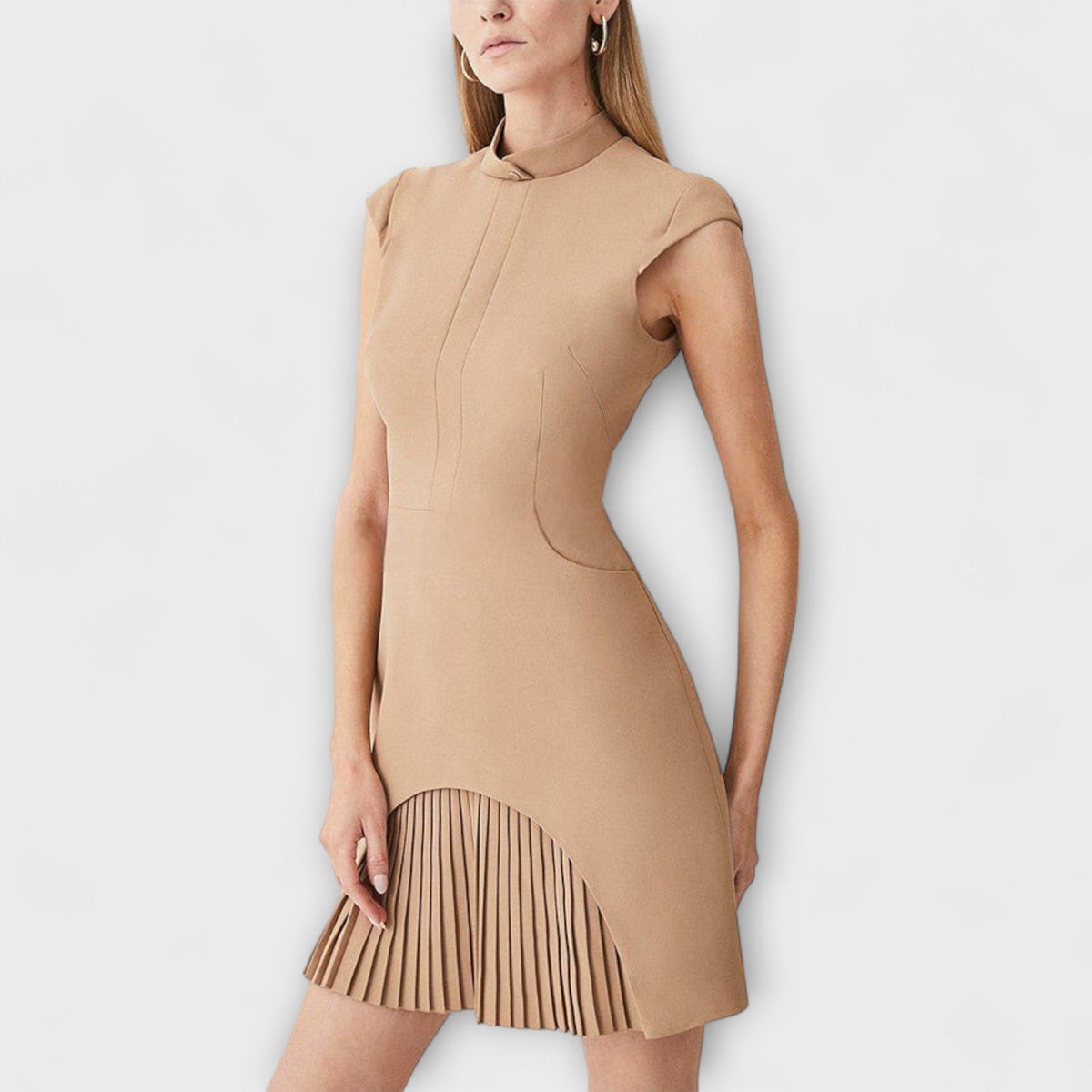 Elowen - Mini-Kleid im Militär-Patchwork-Stil