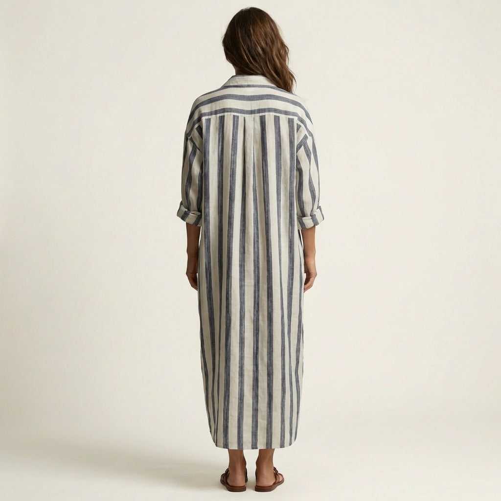 NADIRA | STREIFEN MAXIKLEID