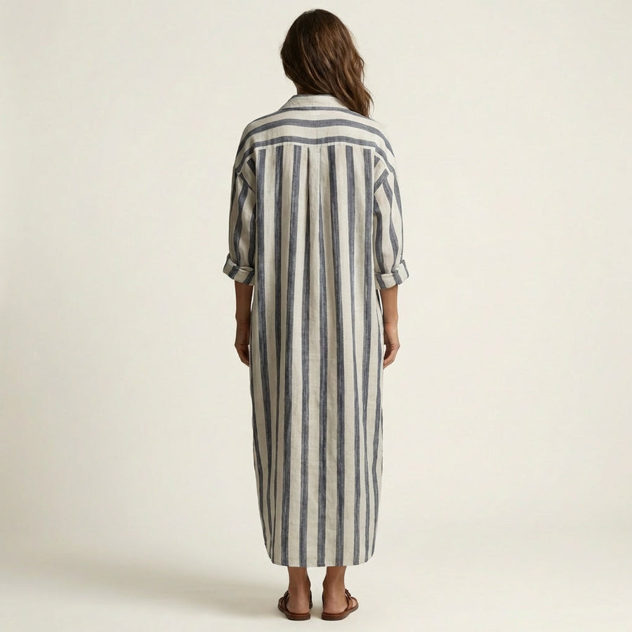 NADIRA | STREIFEN MAXIKLEID