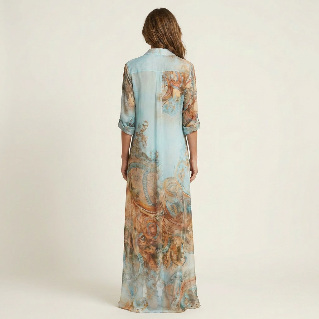 ELOWEN | SEIDEN MAXI HEMDKLEID