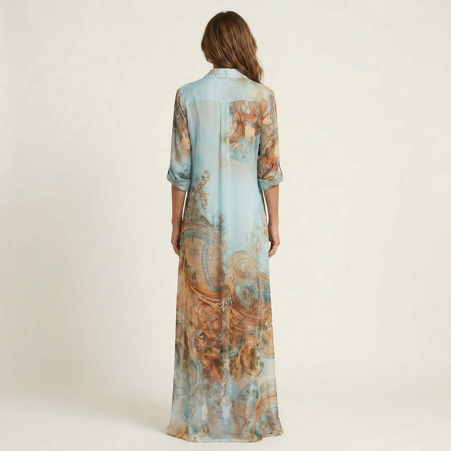 ELOWEN | SEIDEN MAXI HEMDKLEID