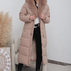 LIVIA langer gesteppter Wintermantel in Beige
