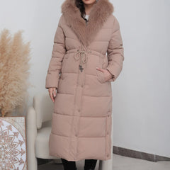LIVIA langer gesteppter Wintermantel in Beige