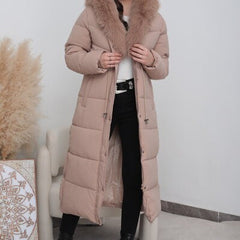LIVIA langer gesteppter Wintermantel in Beige