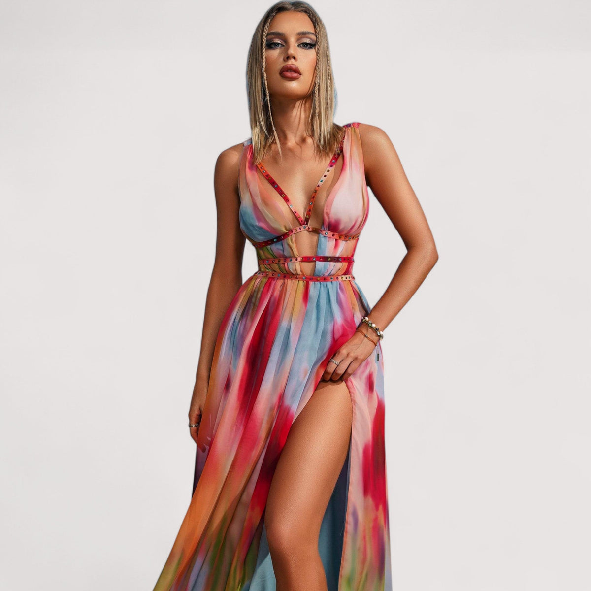 Anina™ | Gemaltes Maxikleid