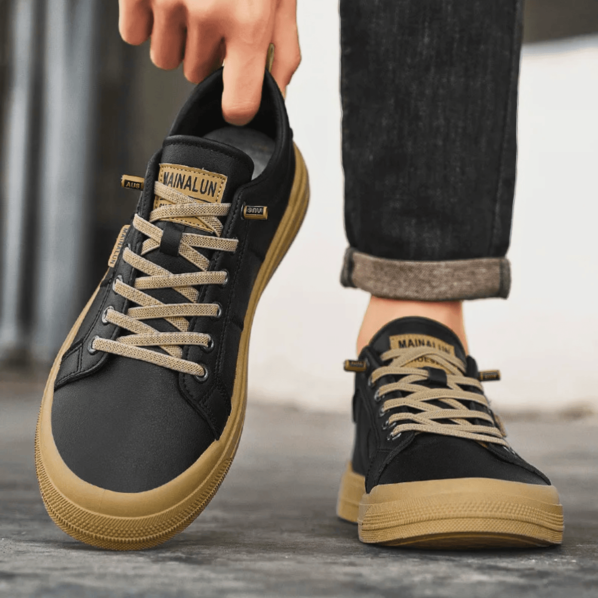 Leder-Sneaker für Herren