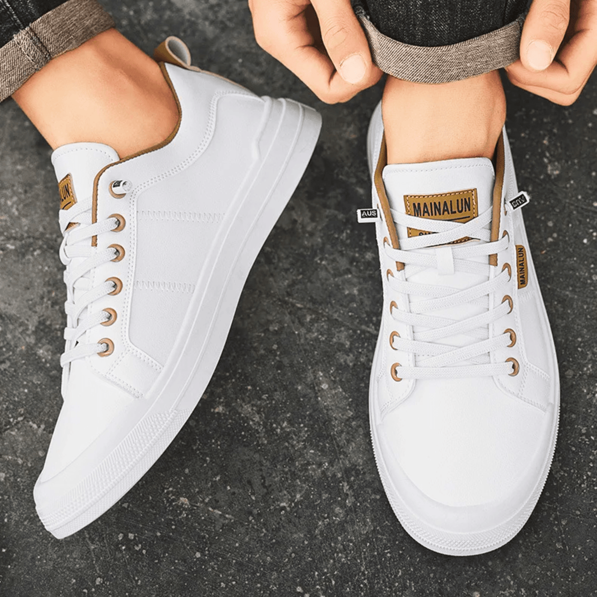 Leder-Sneaker für Herren
